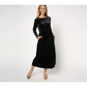 Belle by Kim Gravel Reg Bellevet Long Sleeve Top Black Small A670986 LN/NWT